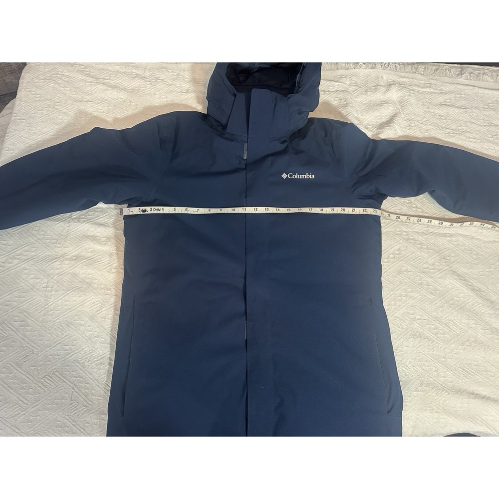 Columbia Mens Blizzard Fighter OmniTech Jacket Navy Blue Insulated Medium - Picture 8 of 10